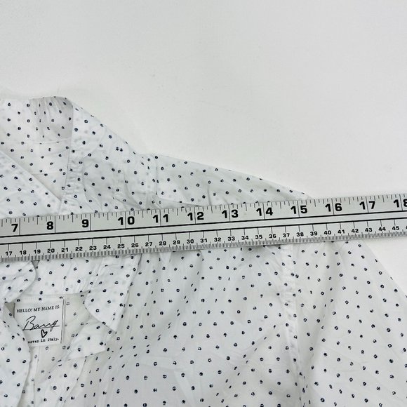 Frank & Eileen Barry White Printed Crinkle Shirt - Picture 9 of 12